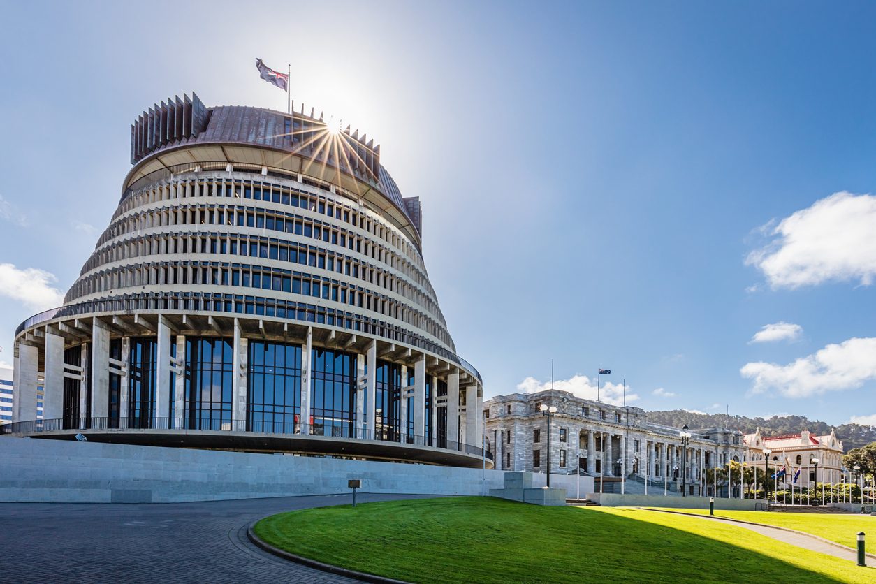 Wellington The Beehive Parliament Building New Zealand